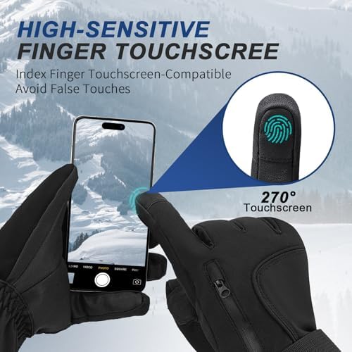 Vue 4 de Gants Ski Hommes Et