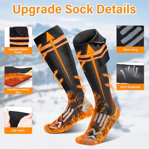 Vue 4 de Chaussettes Chauffantes Mah Chaussette