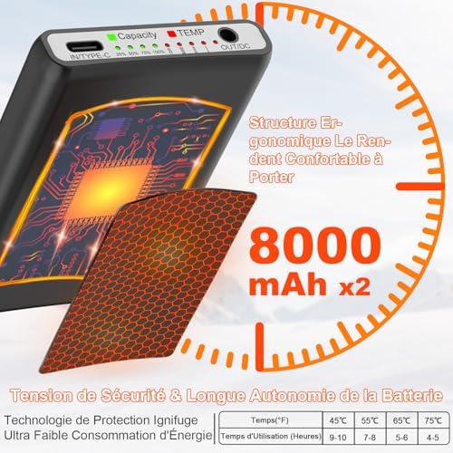 Vue 2 de Viceplus Chaussettes Chauffantes Homme