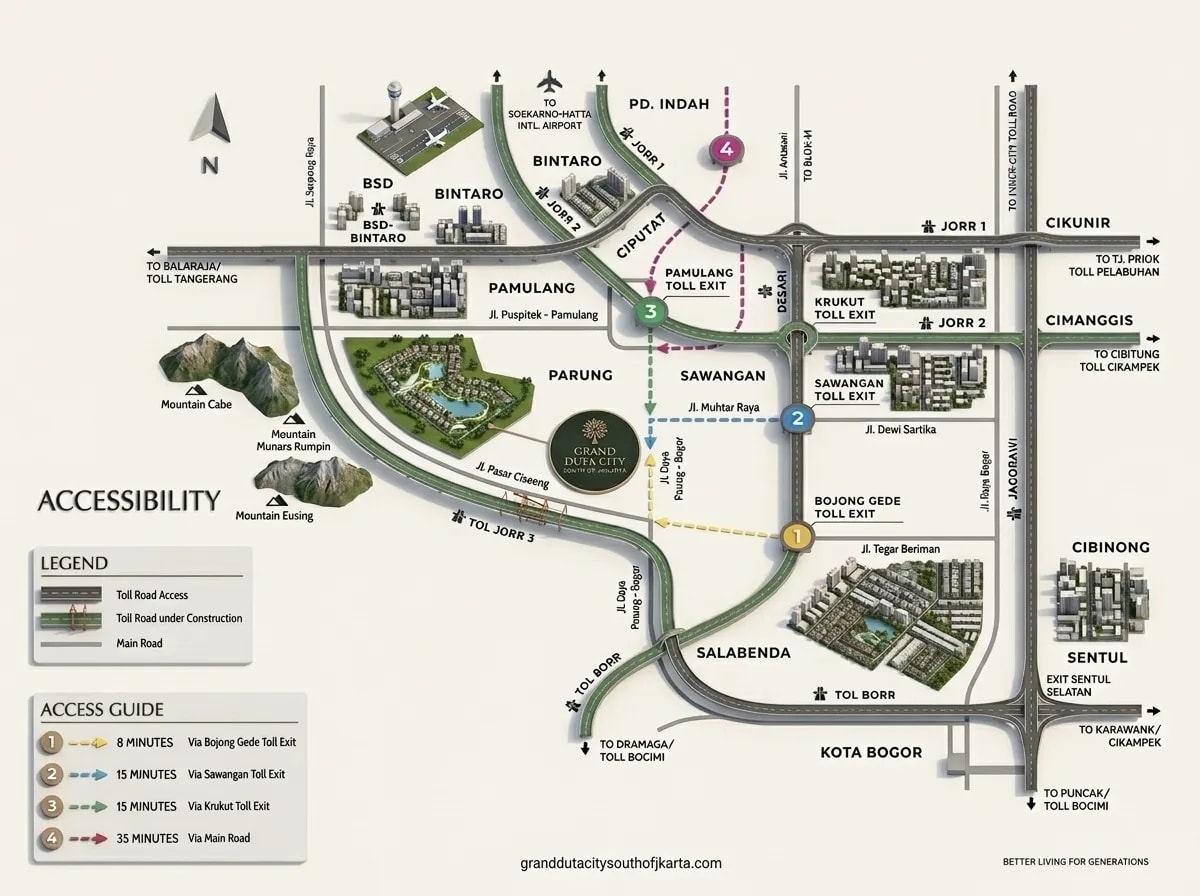 Map Lokasi Grand Duta City Parung