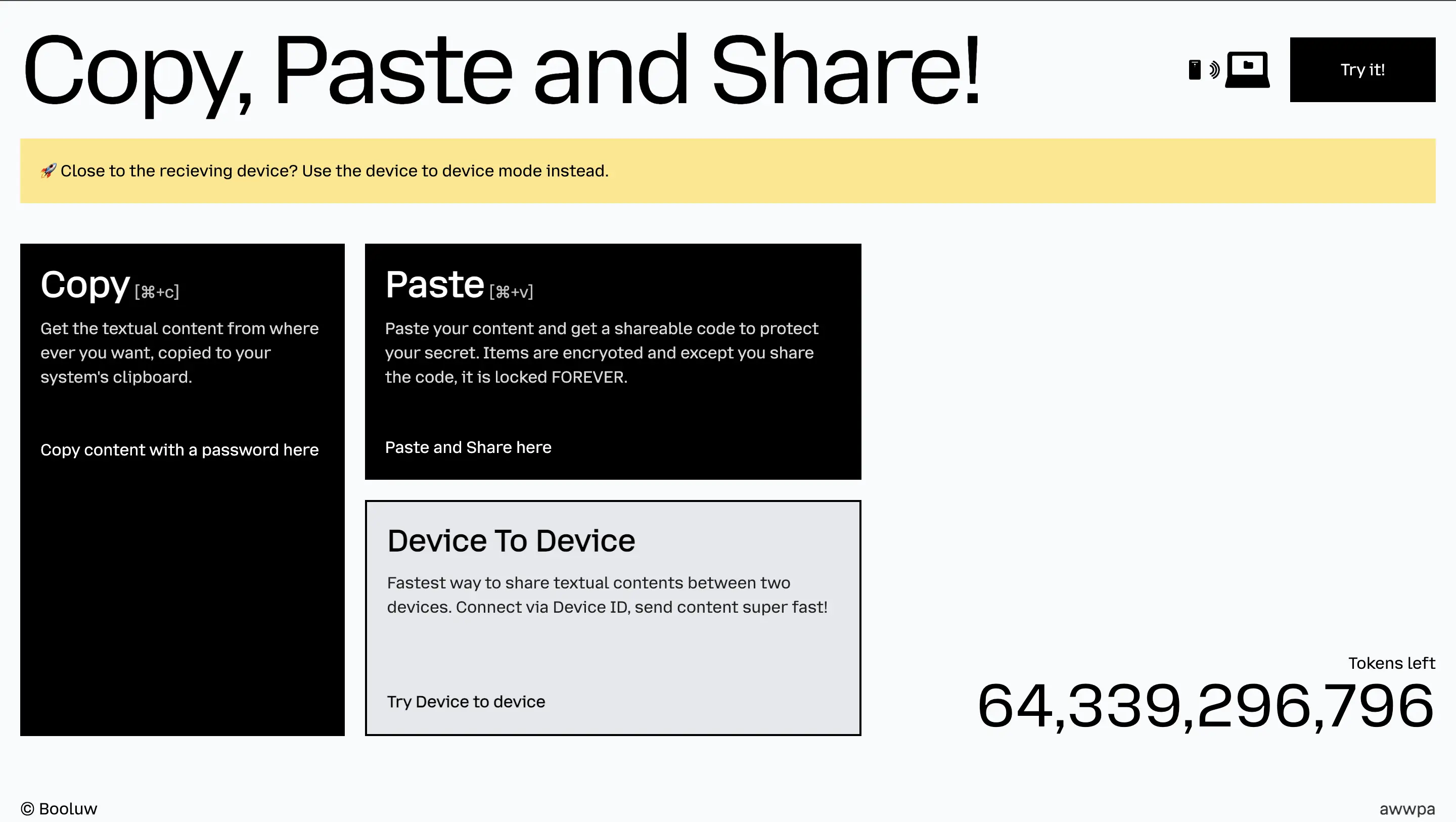 Thumbnail of CtrlCV: Share and paste textual content over the internet
