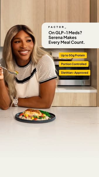 Serena Williams with Factor_ ad