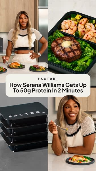 Serena Williams with Factor_ ad