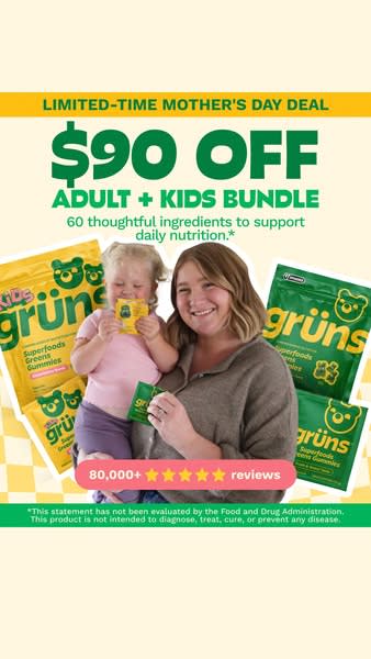 Grüns with Grüns Kids ad