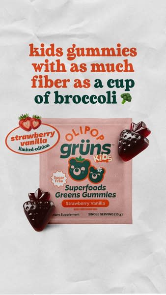Olipop with Grüns Kids ad