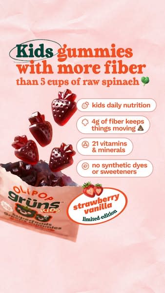 Olipop with Grüns Kids ad