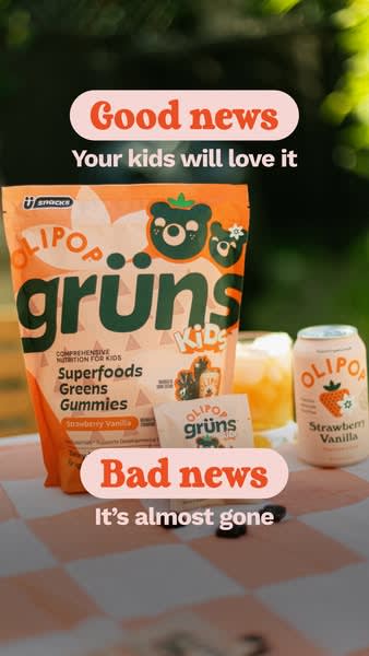 Olipop with Grüns Kids ad