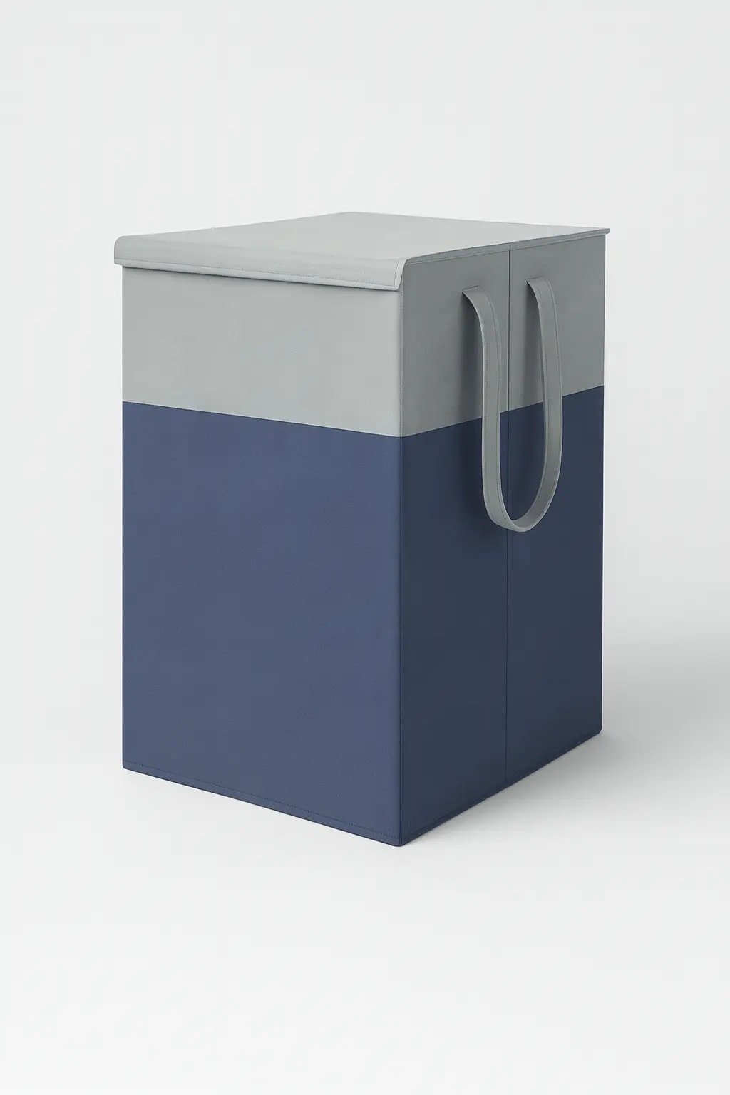 Vekkera Laundry Basket – Premium Foldable Fabric Laundry Basket with Lid & Handles, 68L Capacity (Navy Blue)