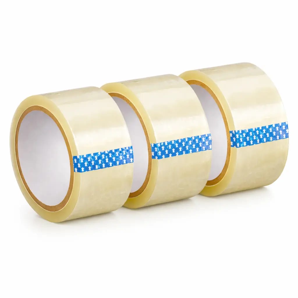 Vekkera Clear Packaging Tape β 48mm x 65m (Pack of 3) β Heavy-Duty Transparent Adhesive Tape for Shipping, Moving & Office Use