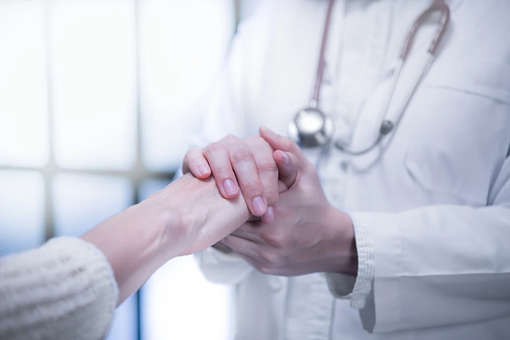 Patient receiving lymphedema therapy from a certified physical therapist
