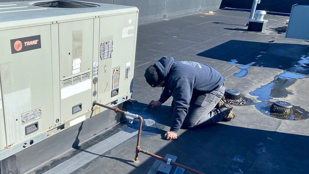 Ensuring peak performance on your rooftop solutions - experience reliability and expertise with Mast Roofing & Construction.