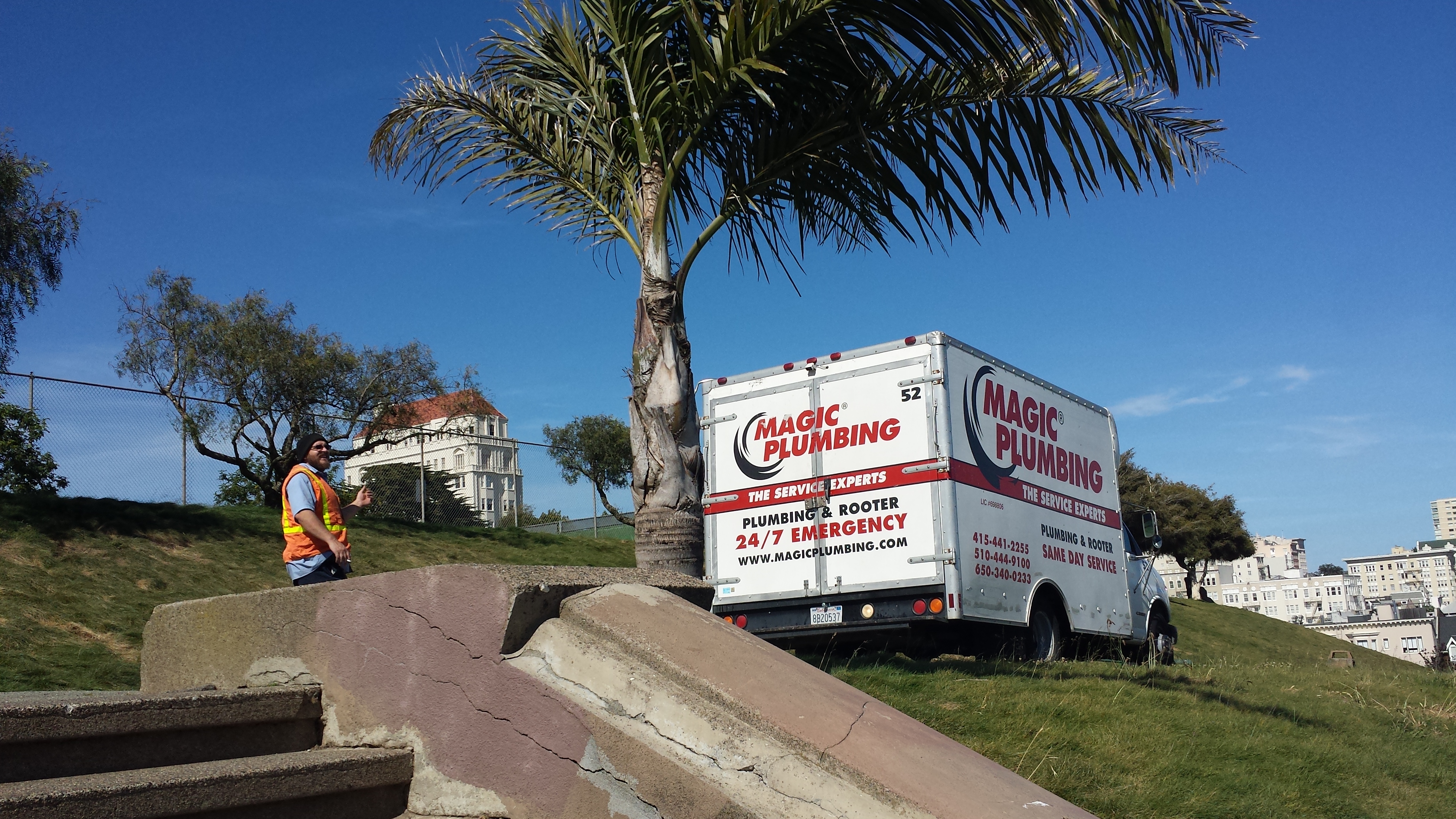 Our team at Magic Plumbing Heating & Cooling shows dependable, on-site professionalism with clear branding and fast emergency response when needed.