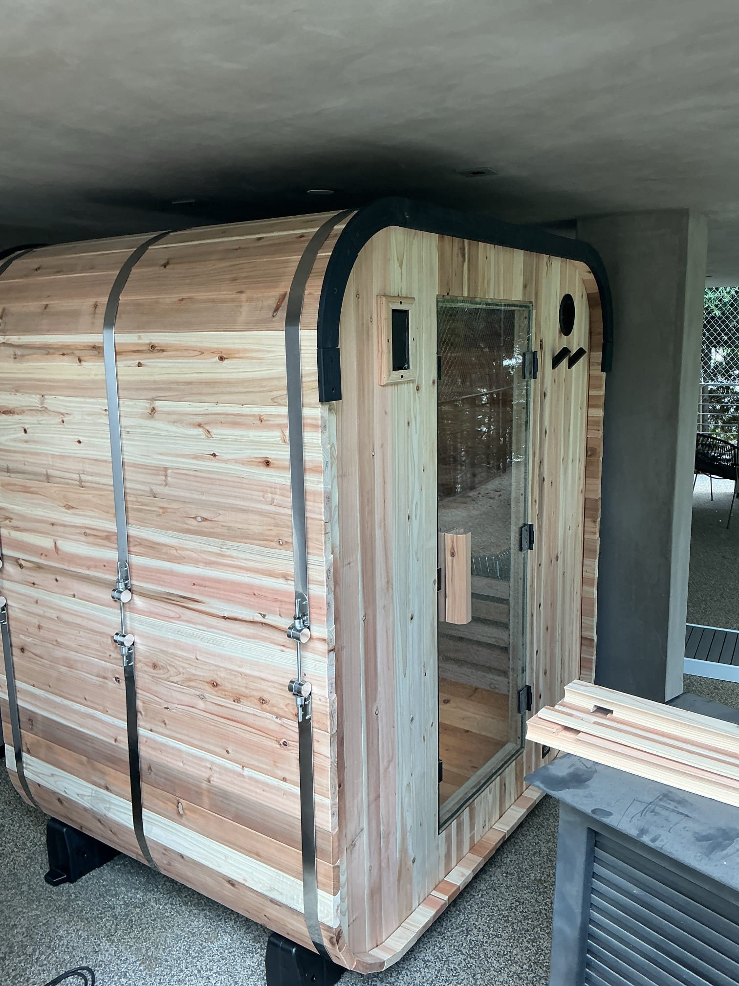 Powell Electric helped coordinate a polished, durable sauna installation that highlights neat craftsmanship and lasting materials.