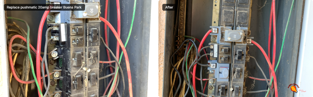 Powell Electric restored safe, reliable service by replacing a faulty 20 amp breaker and tidying connections for lasting peace of mind.