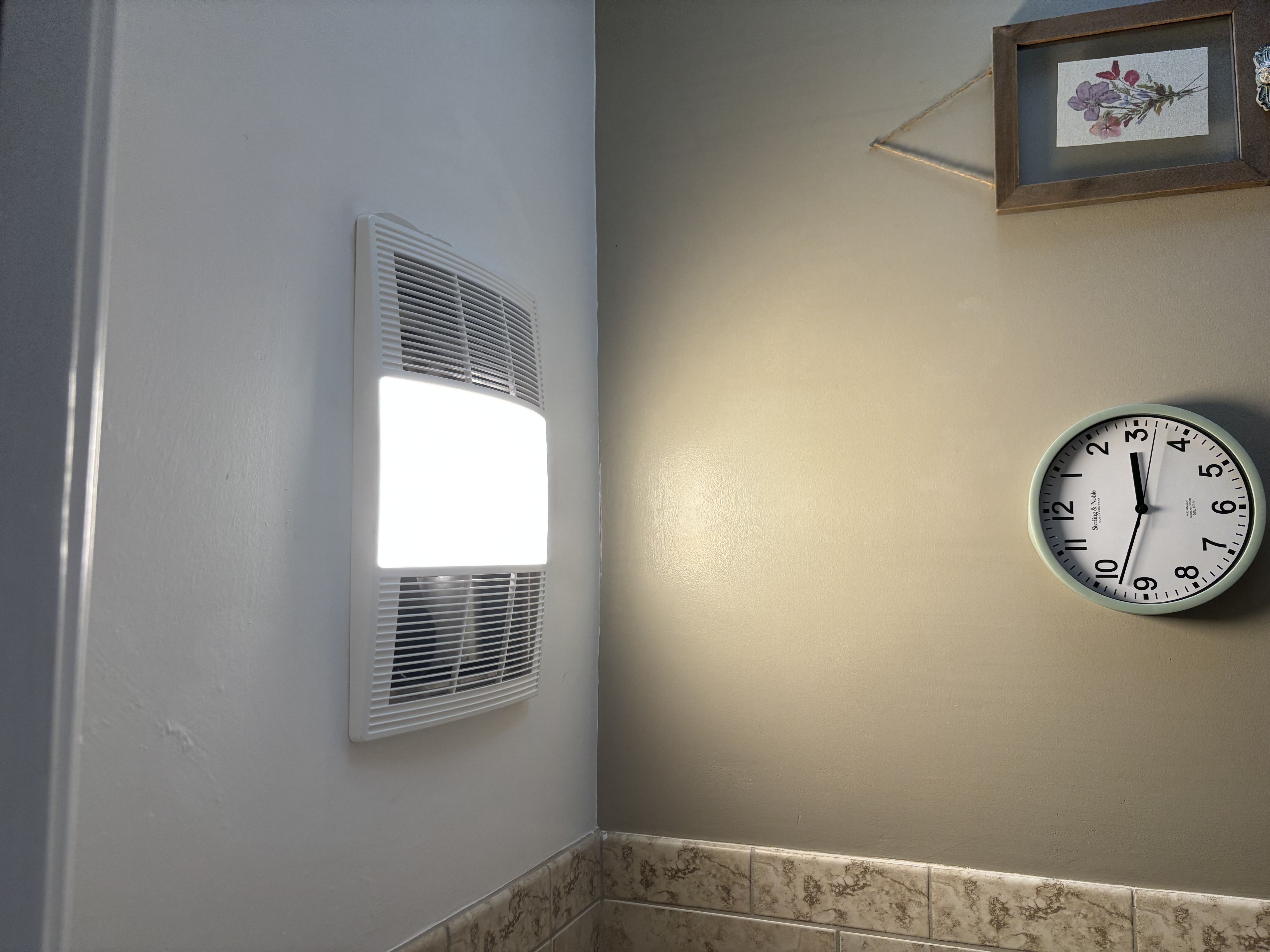 Powell Electric installed a bright, reliable bathroom exhaust light that improves ventilation and delivers lasting, professional results.
