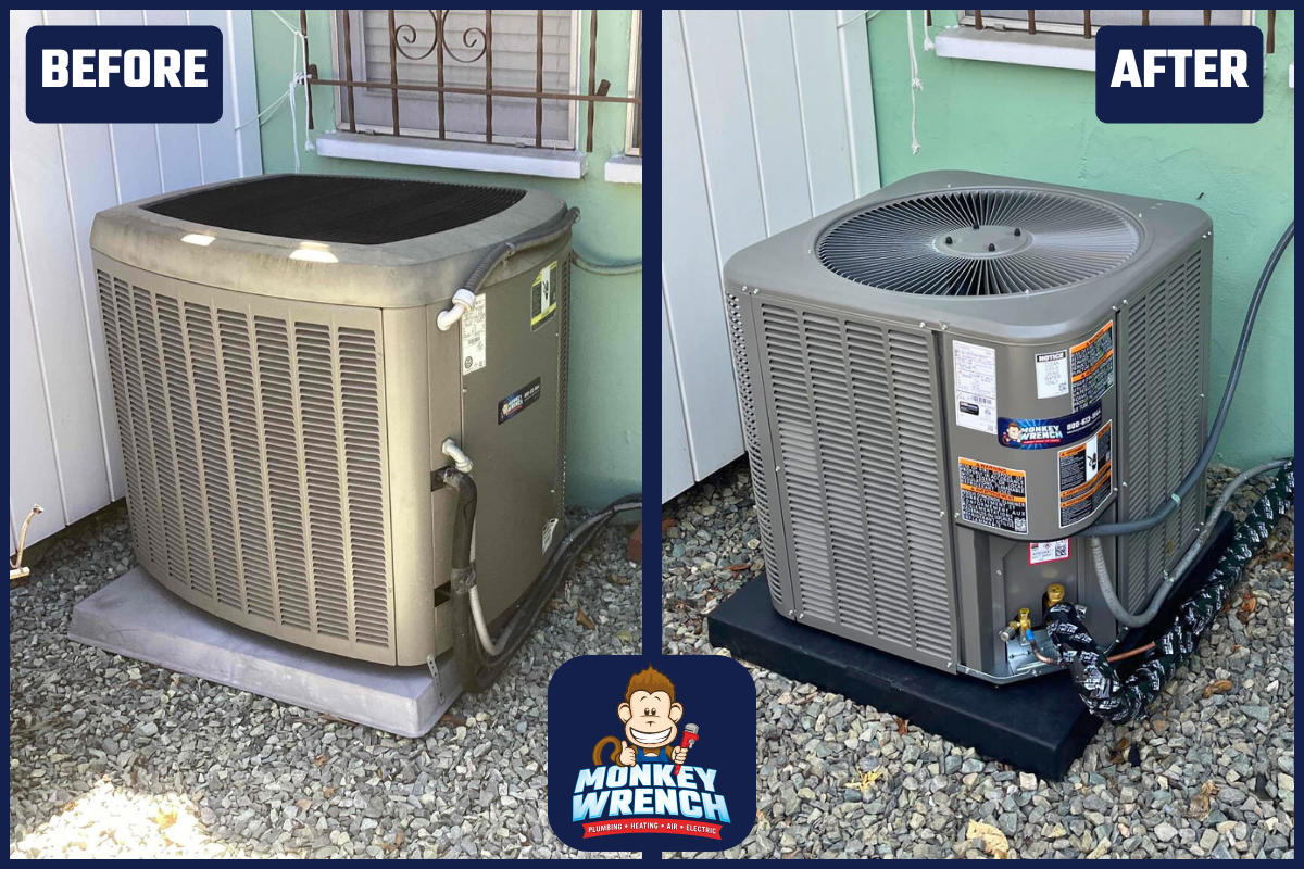 Experience top-notch HVAC service with Monkey Wrench Plumbing, Heating, Air & Electric.