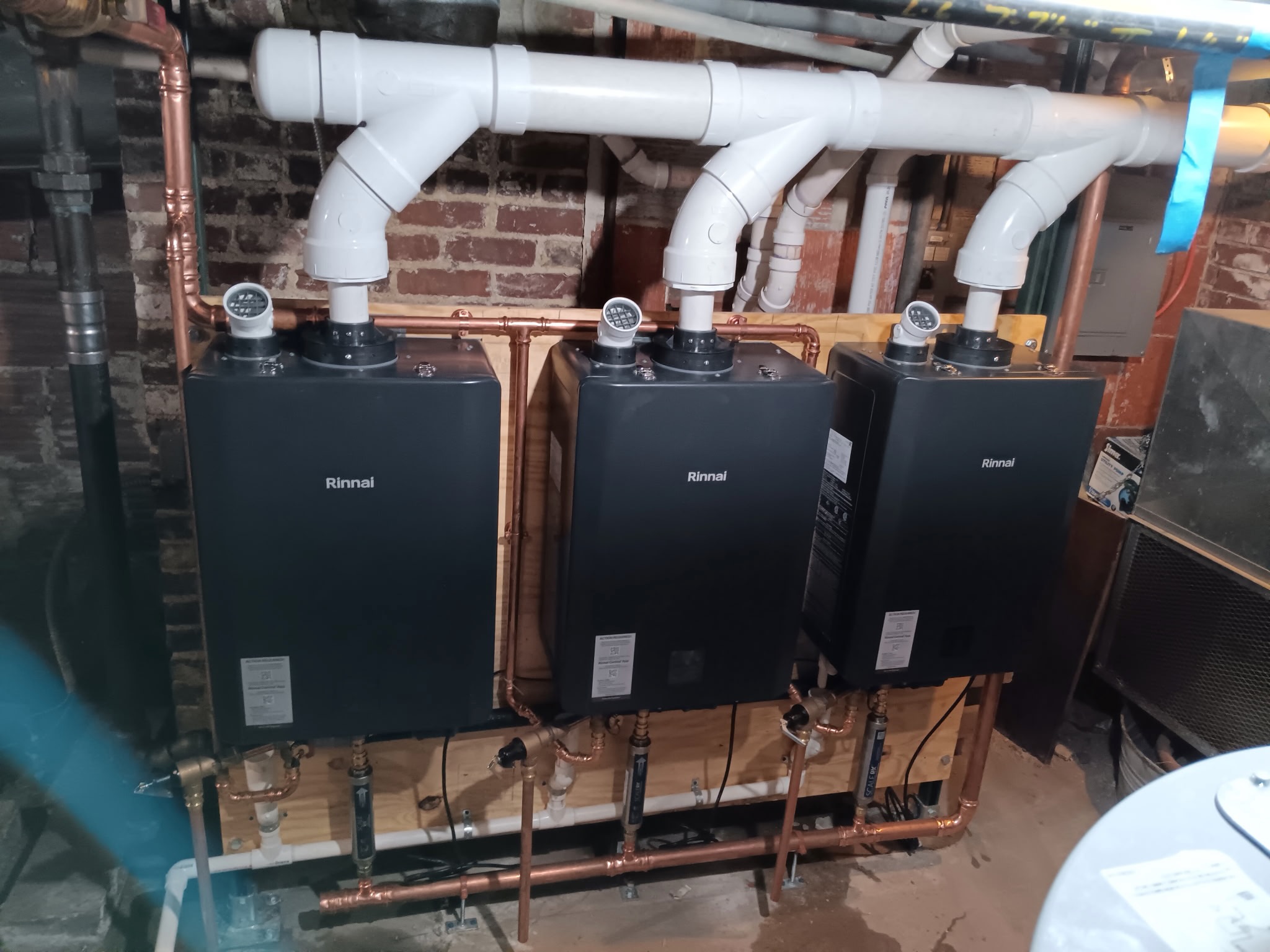 Efficiently installed tankless water heaters showcase Lanz Plumbing, Heating & Cooling, Inc.'s commitment to quality and professionalism.