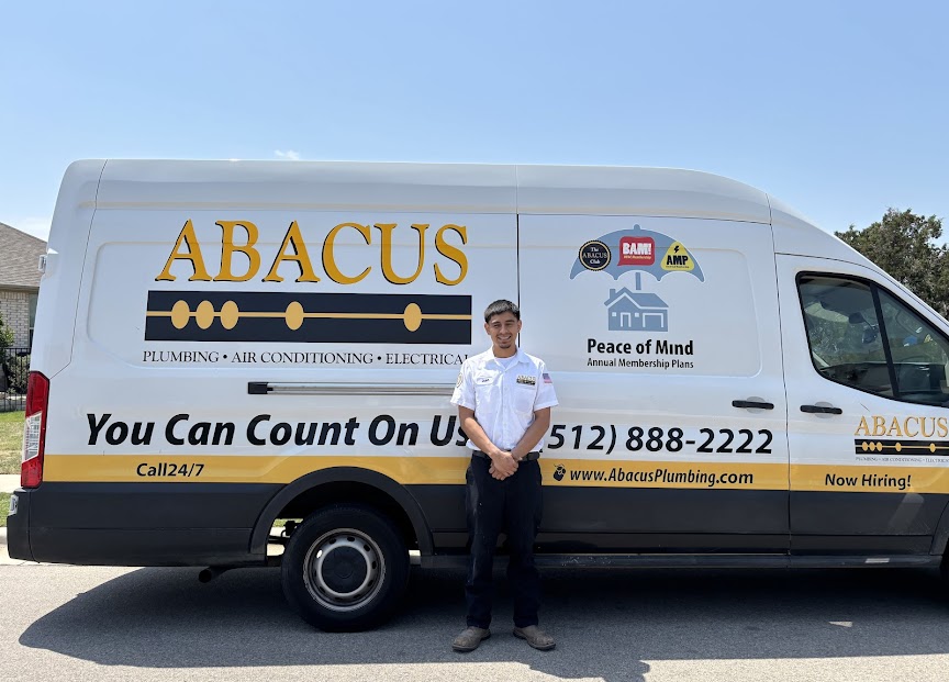 Friendly, uniformed technicians and well-branded vehicles show Abacus Plumbing, Air Conditioning, & Electrical delivers reliable service and trust.