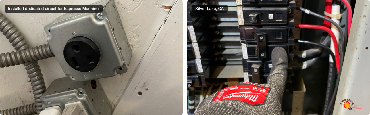 Powell Electric installed a dedicated circuit and professionally configured panel connections to ensure safe, reliable performance for your appliances.