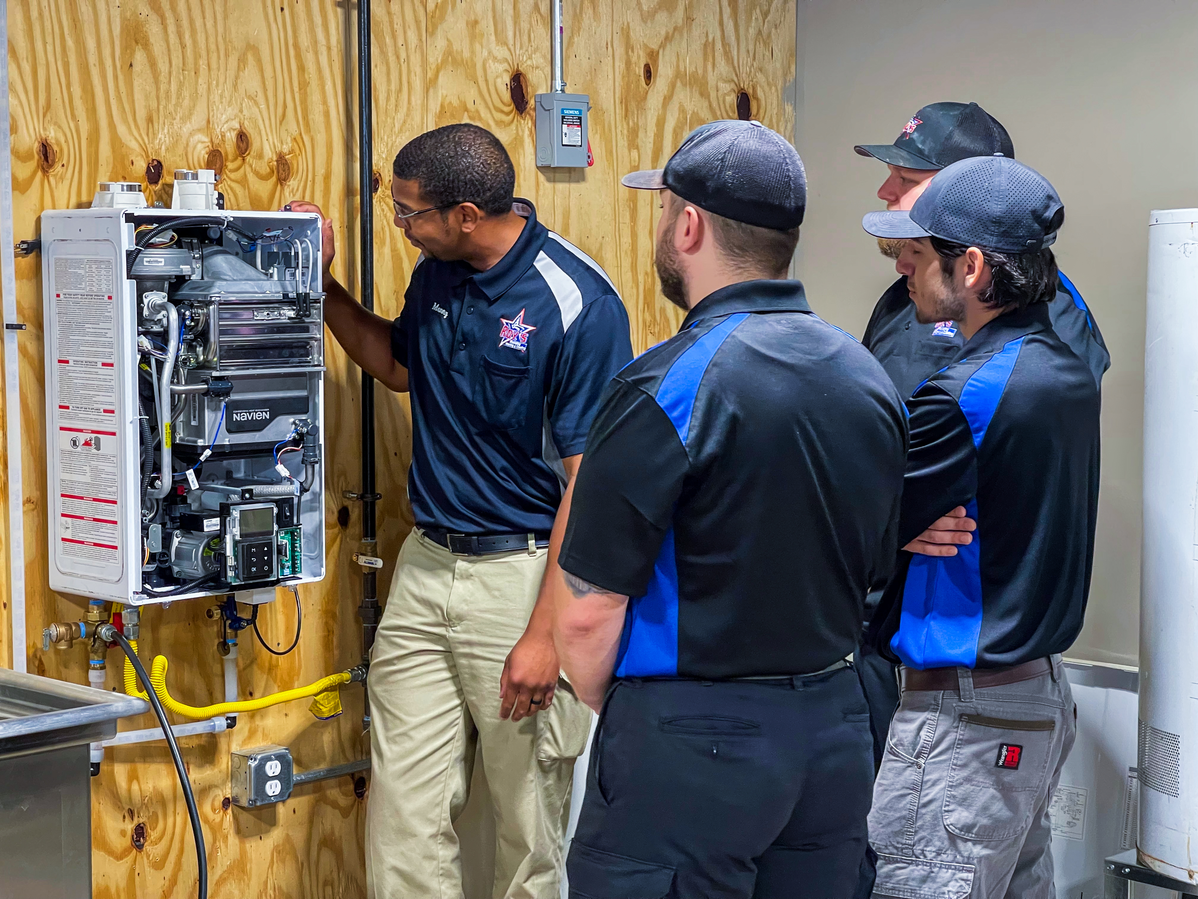 Experience top-notch HVAC services with Roy's Plumbing, Heating, Cooling & Electrical, where professionalism and teamwork bring comfort to your home.