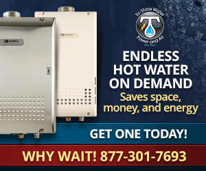 Experience endless hot water on demand with Tri-State Water, Power, and Air—saving space, money, and energy!
