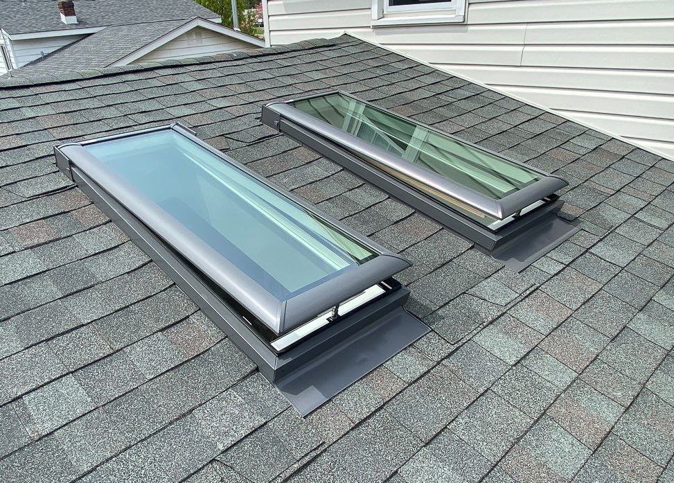 Enhance your home with expertly installed skylights by Mast Roofing & Construction, showcasing quality and style.