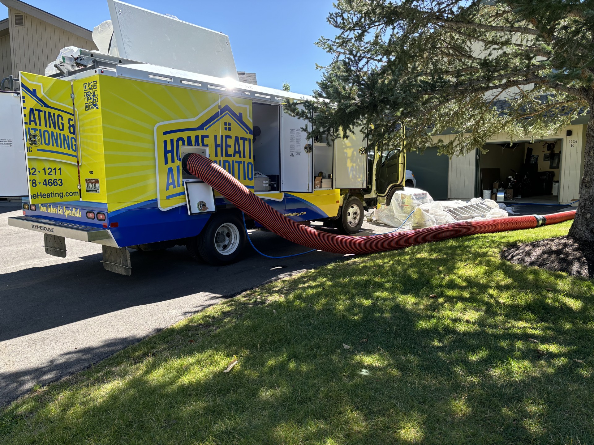 Skilled technicians from Home Heating & Air Conditioning protect your home while performing thorough duct and HVAC services with care.