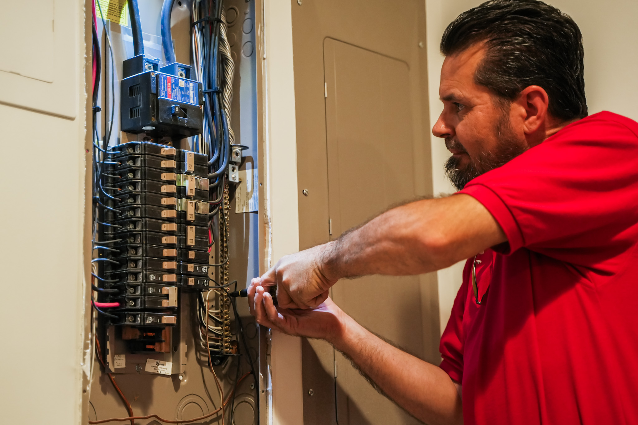 A Parrish Services technician demonstrates reliable, detail-oriented electrical care to keep your home safe and functioning smoothly.