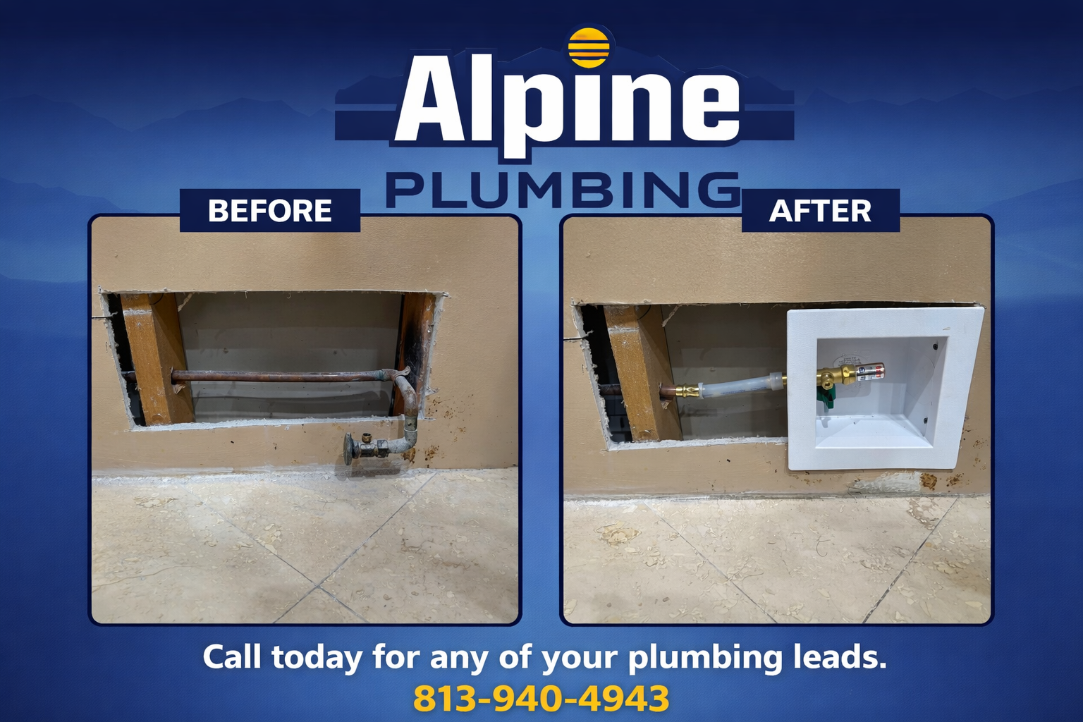 Alpine Plumbing transforms outdated piping into reliable solutions you can trust. Call us today for all your plumbing needs!