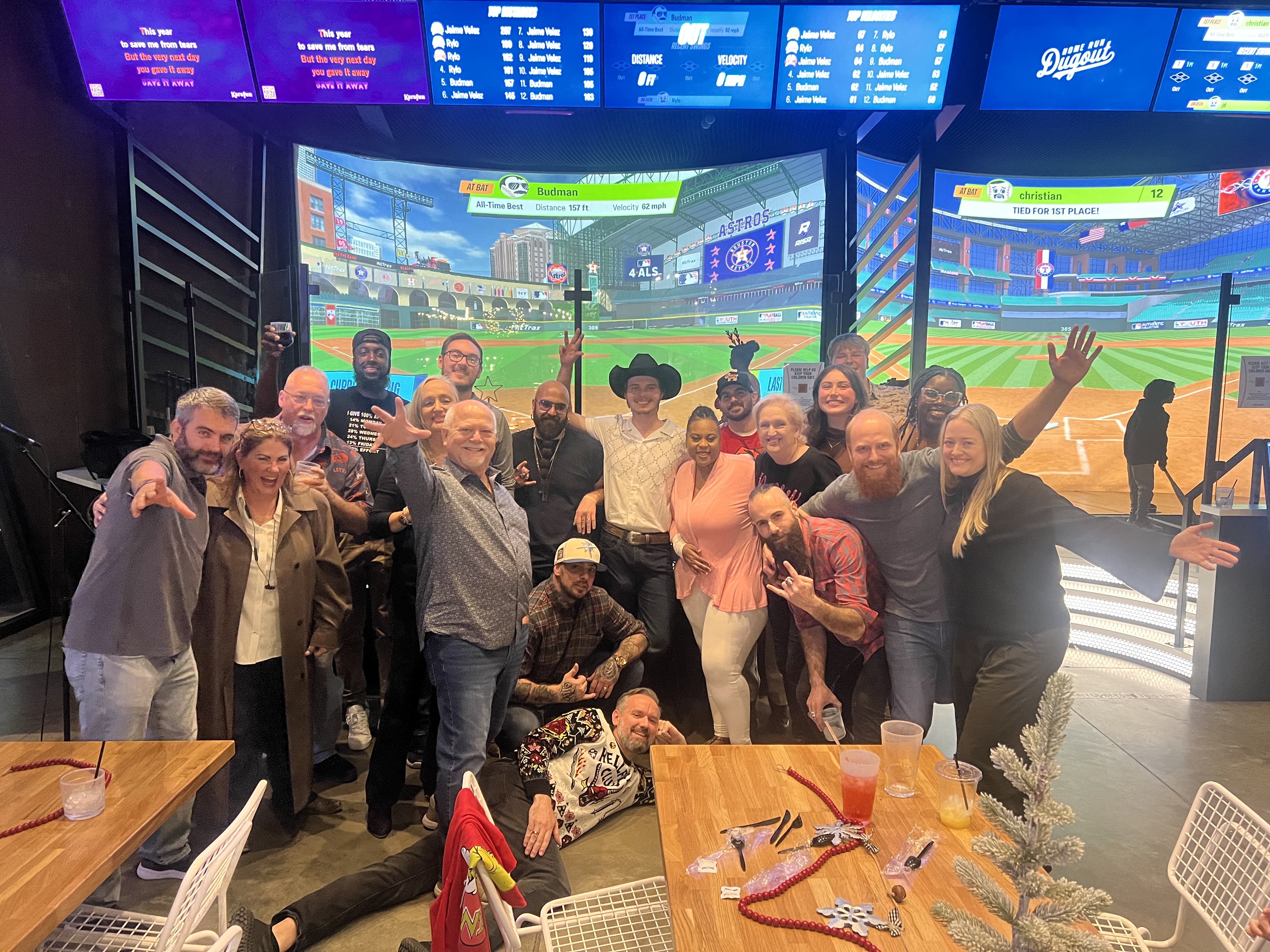 West Houston Electric, Inc. celebrates team camaraderie and a strong company culture during a lively staff outing at a local entertainment venue.