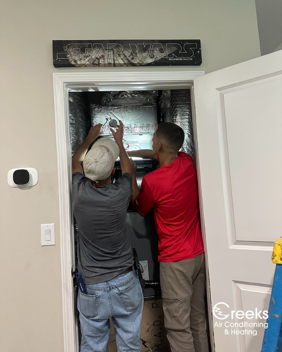 Experience stellar service with Creeks Air Conditioning & Heating, where expert technicians ensure your home’s HVAC is as cool as a galaxy far, far away.
