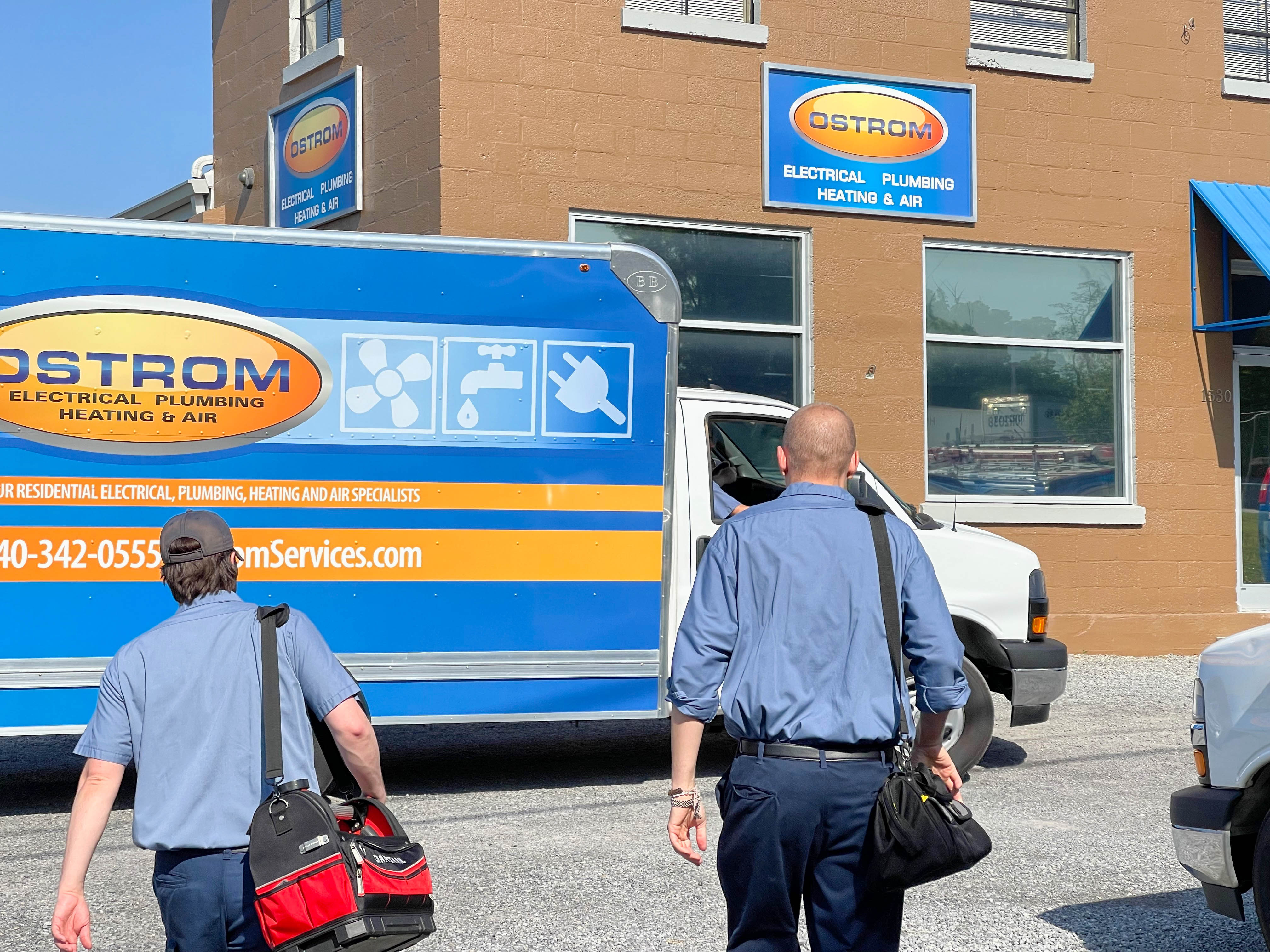 Ostrom Electrical Plumbing Heating & Air Conditioning is always ready to serve, delivering professional and quality service right to your doorstep.