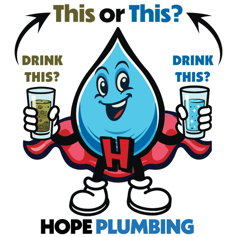 Trust Hope Plumbing to deliver clear, safe drinking water fast, showing the difference our filtration and treatment can make.