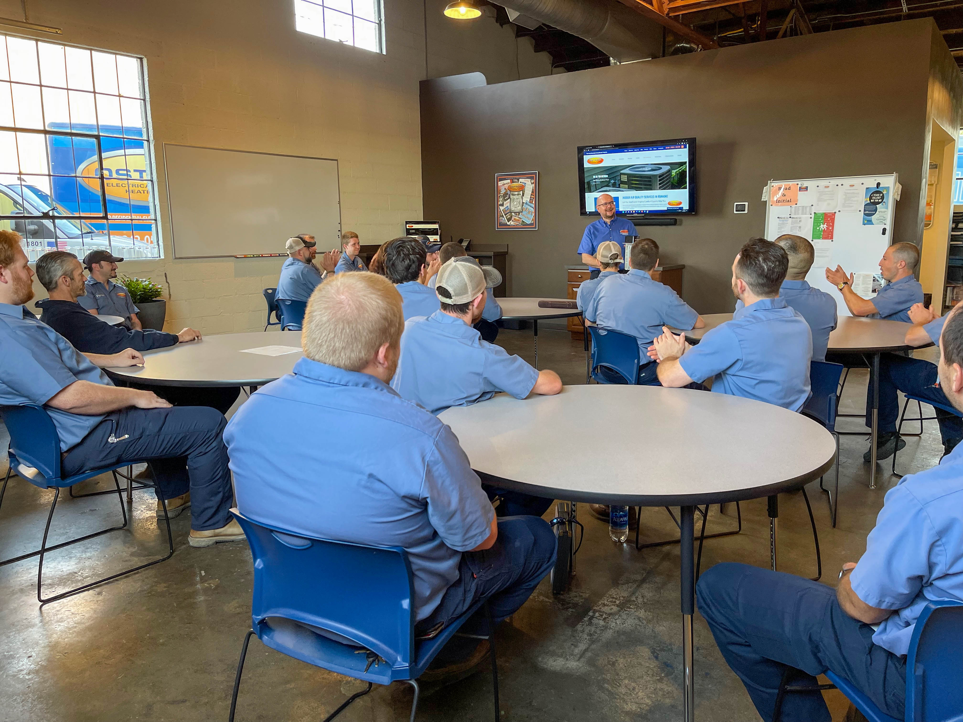 Empowering our team with top-notch training at Ostrom Electrical Plumbing Heating & Air Conditioning to ensure the best service for our customers.