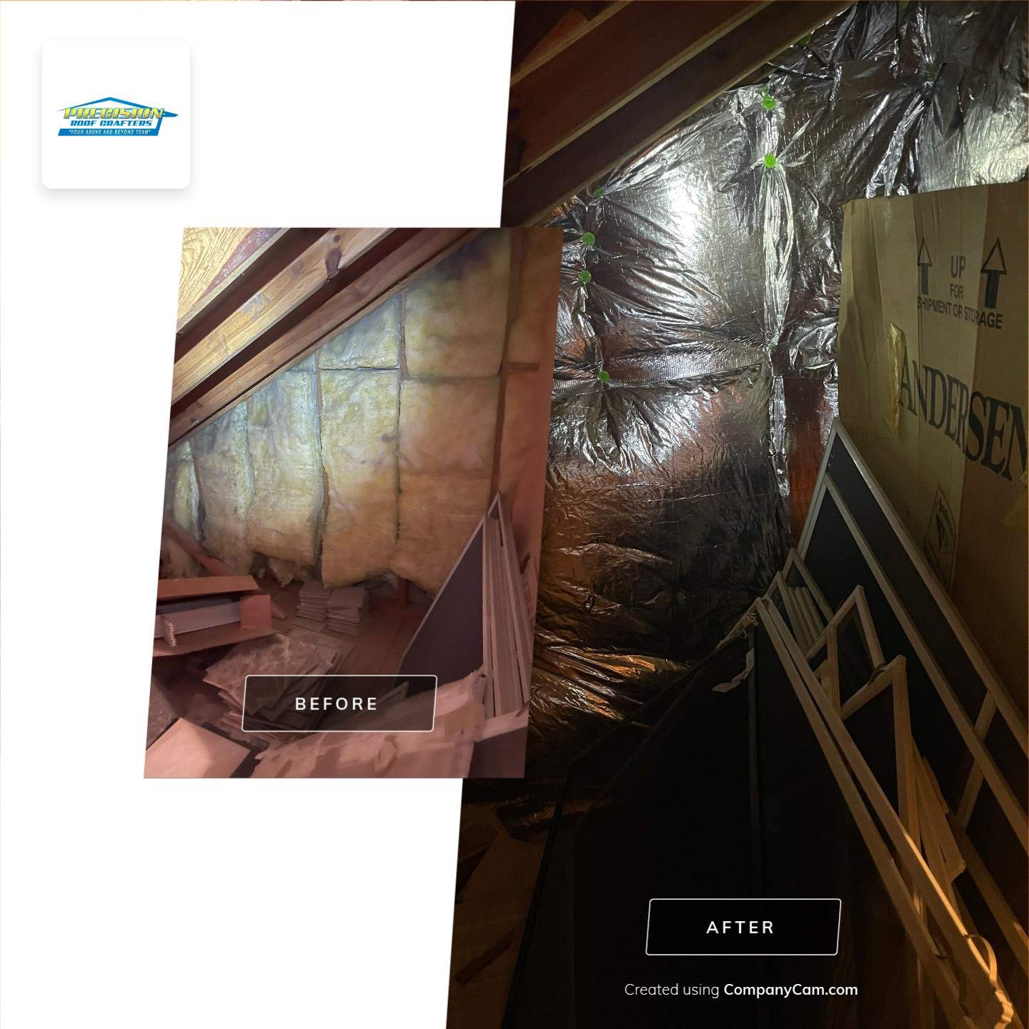 Transform your home with Precision Roof Crafters, Inc. and experience unparalleled attic insulation upgrades for ultimate comfort and efficiency.