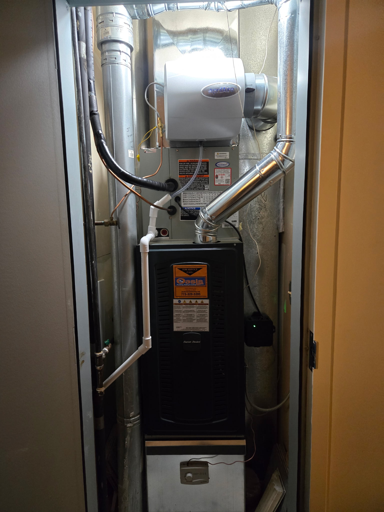 Clean, professional HVAC installation shows Oasis Heating and Cooling's attention to reliable indoor air quality and durable workmanship.