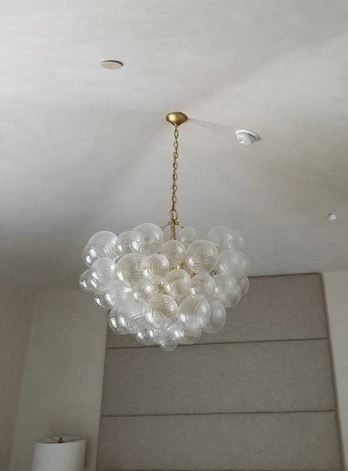 Chandelier Installation in Newport Coast, CA