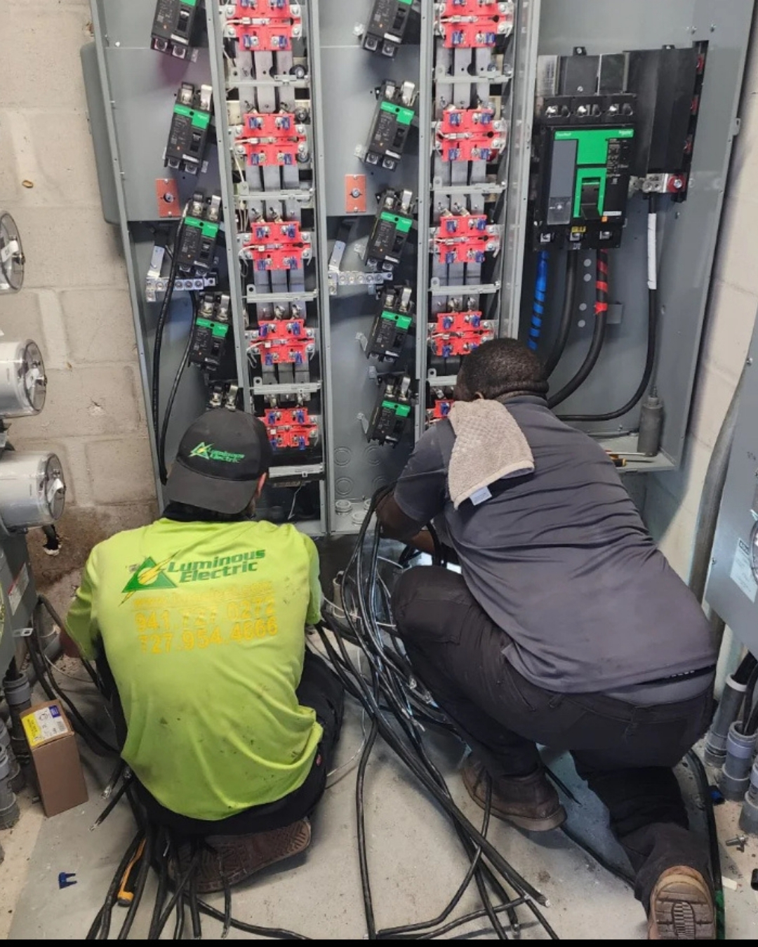 At Luminous Electric, our skilled technicians ensure top-notch electrical services, tackling complex projects with precision and care.