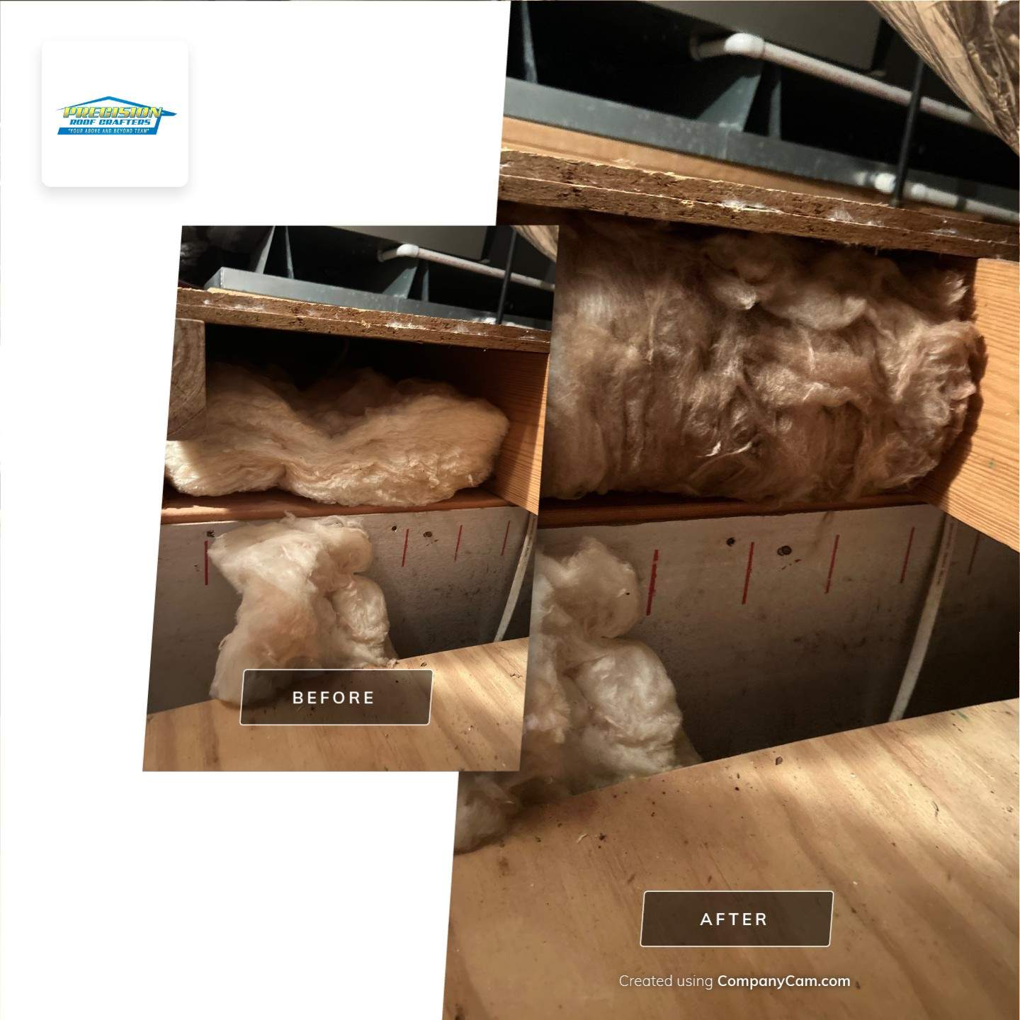 Experience the transformation with Precision Roof Crafters, Inc., where your home's insulation matters!