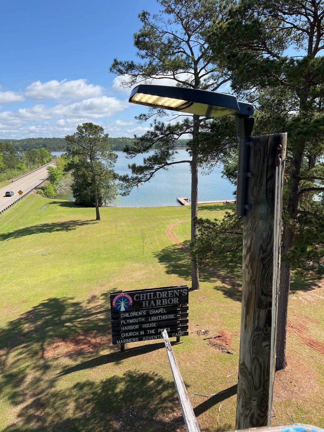 Bright, reliable lighting installed with care by C&T Electric LLC enhances safety and atmosphere at this community lakeside location.