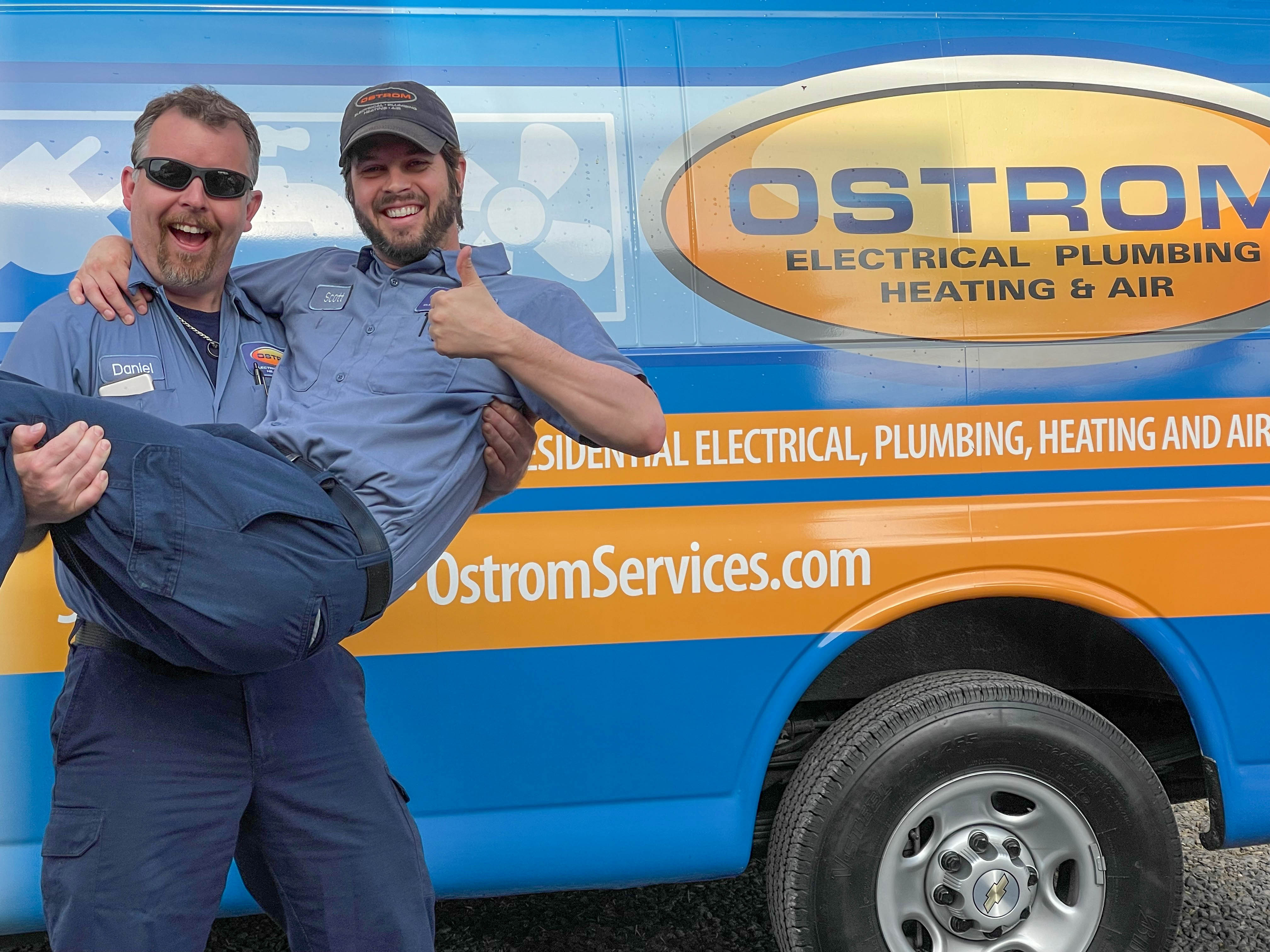 Experience top-notch service with a smile at Ostrom Electrical Plumbing Heating & Air Conditioning. Enhancing your comfort with professionalism and care.
