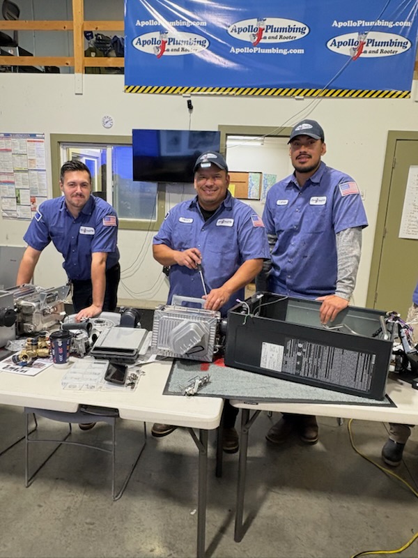 Apollo Plumbing showcases the dedication and professionalism of our skilled team, ensuring top-notch service for all your plumbing needs.