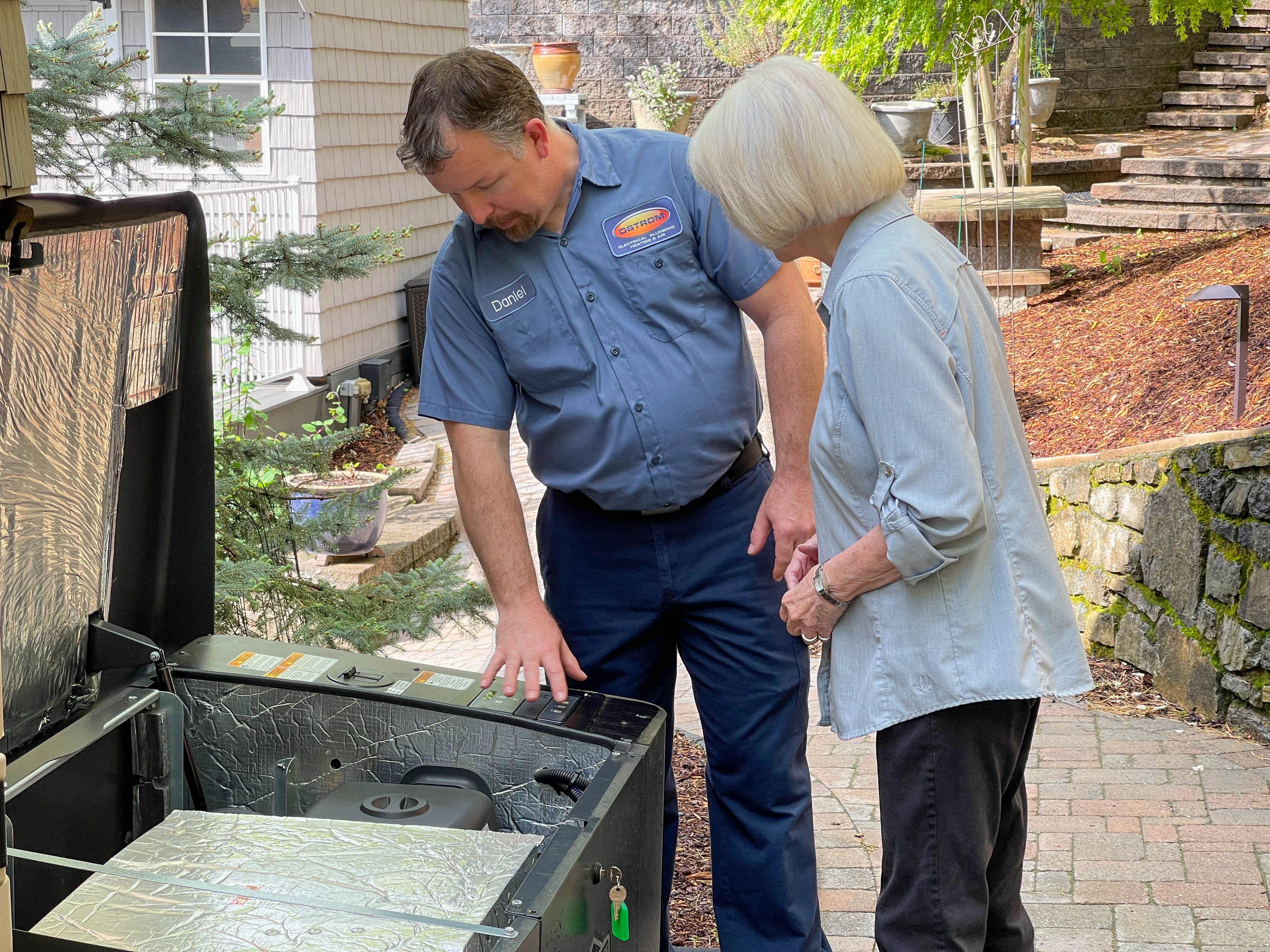 Experience professional and courteous service with Ostrom Electrical Plumbing Heating & Air Conditioning's expert technicians.