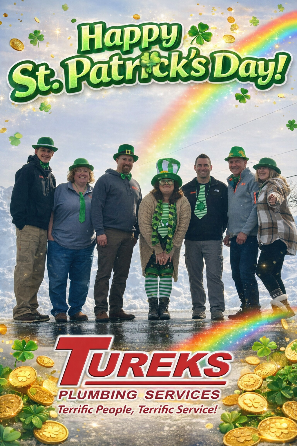 Celebrating community spirit and dependable service, Tureks Plumbing Services showcases a friendly team ready to help with any plumbing need.