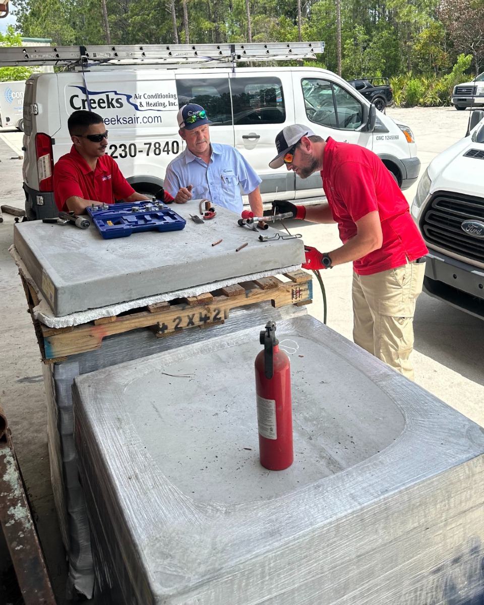 Experience reliable service with Creeks Air Conditioning & Heating, where our dedicated team is always ready to meet your needs.