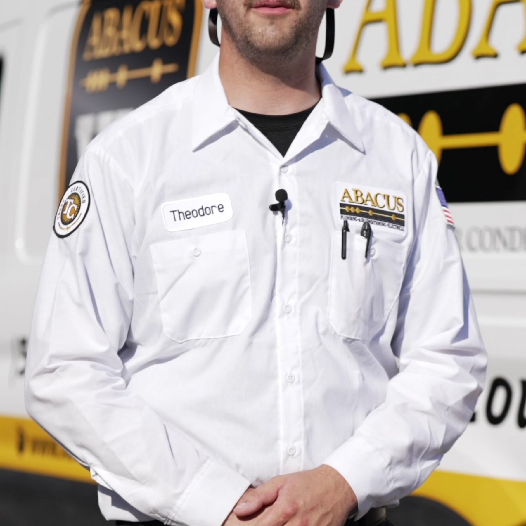 Confident and professional, Abacus Plumbing, Air Conditioning & Electrical shows our team ready to deliver reliable service with pride and care.