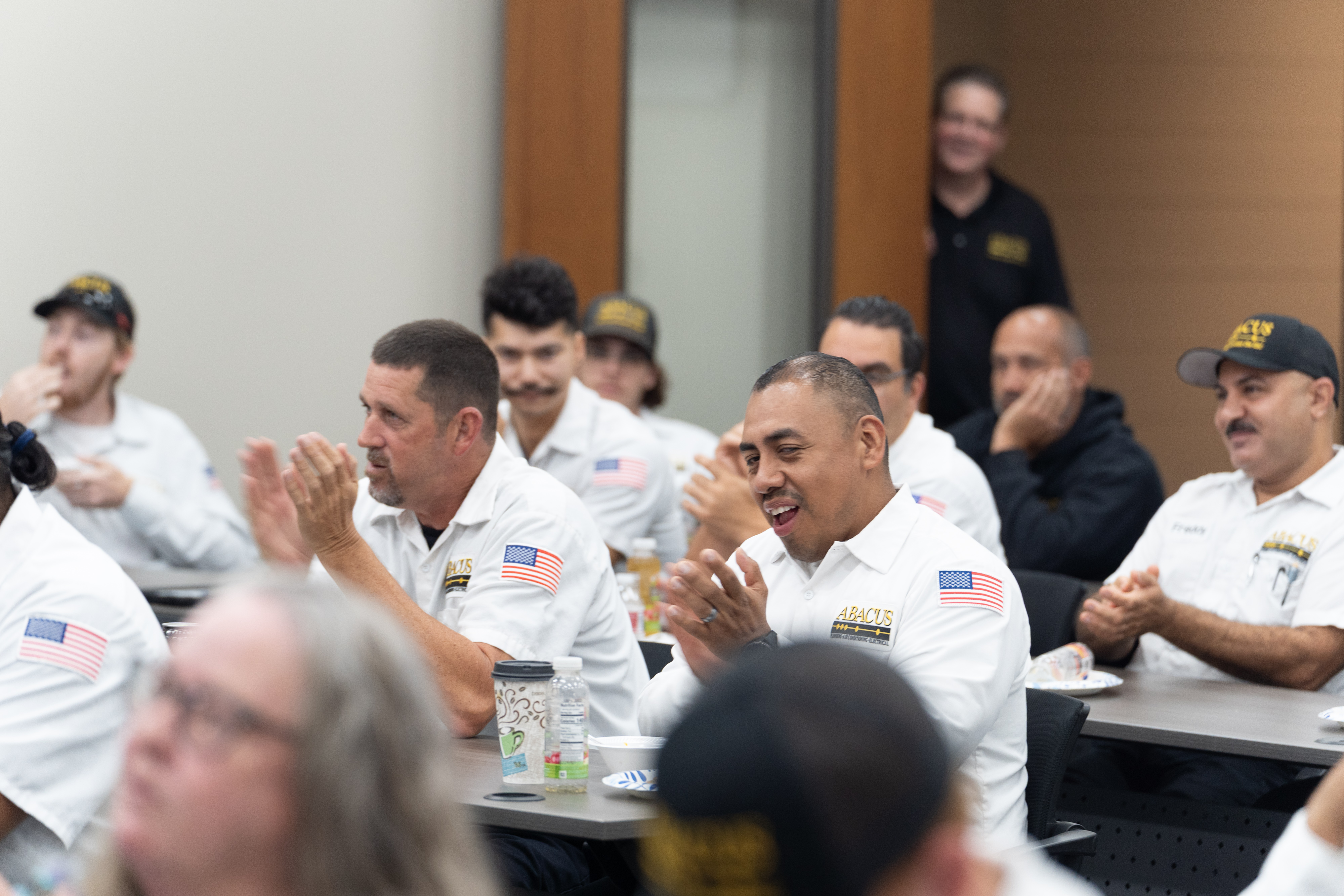 Team training and recognition showcase Abacus Plumbing, Air Conditioning, & Electrical’s professional, customer-focused technicians ready to serve reliably.
