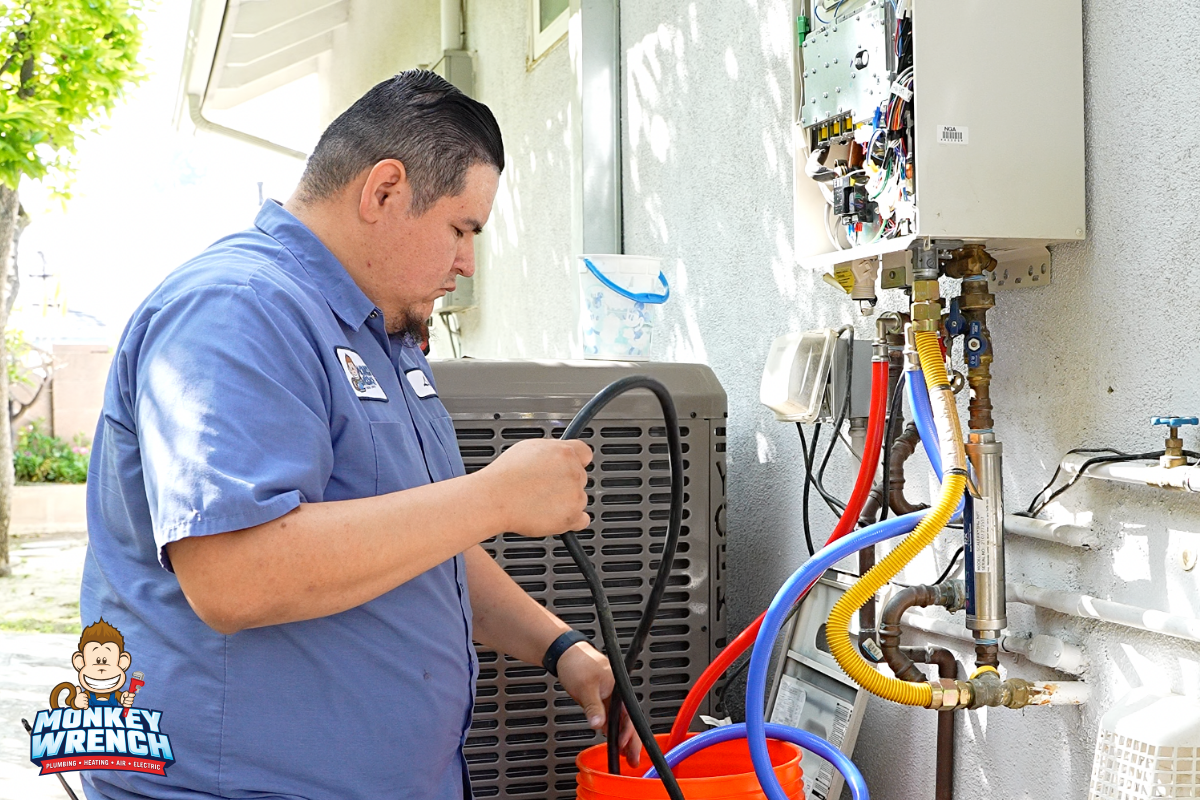 Expert HVAC services are just a call away with Monkey Wrench Plumbing, Heating, Air & Electric.