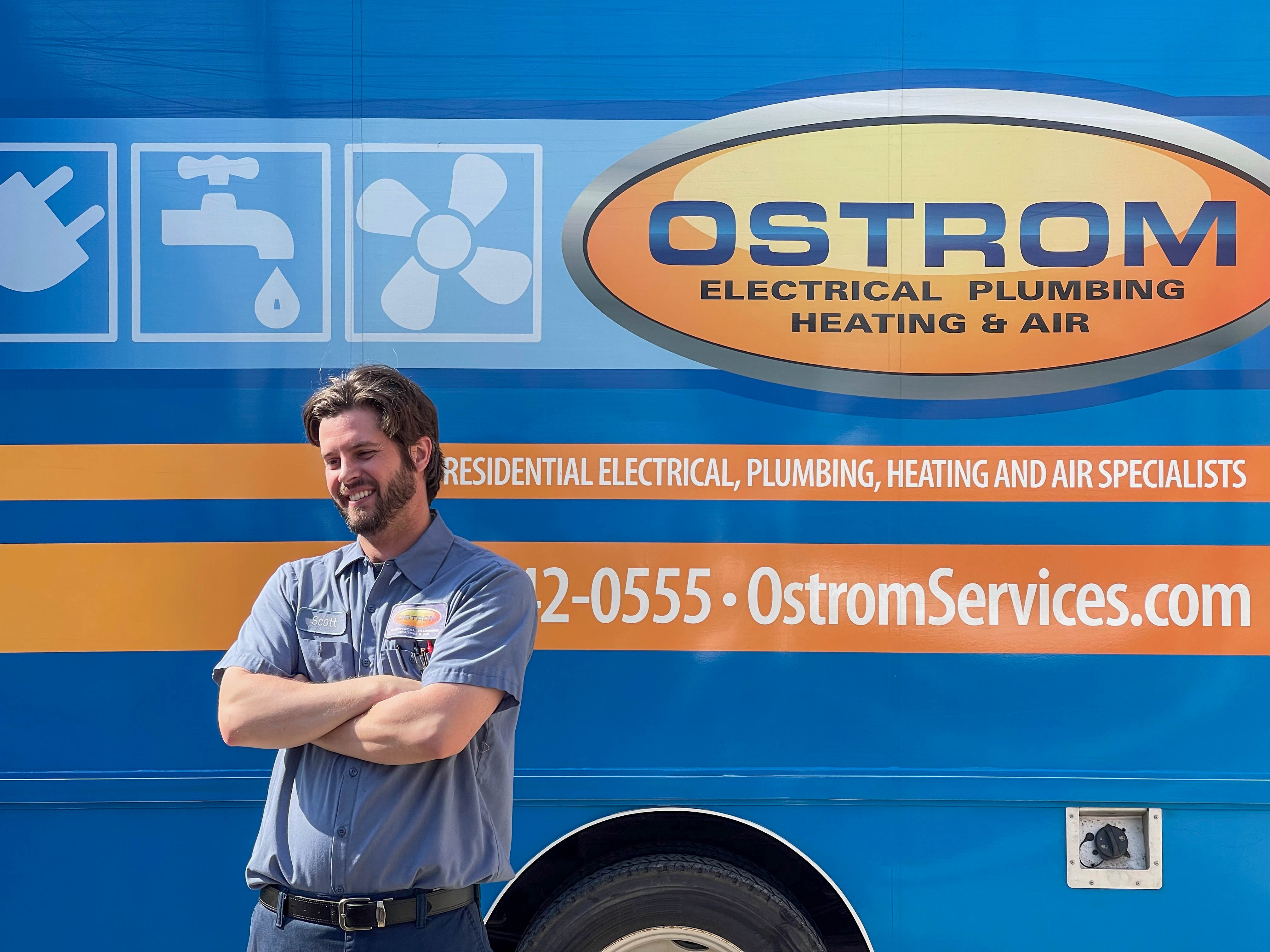 Trust Ostrom Electrical Plumbing Heating & Air Conditioning for all your home service needs with a smile!