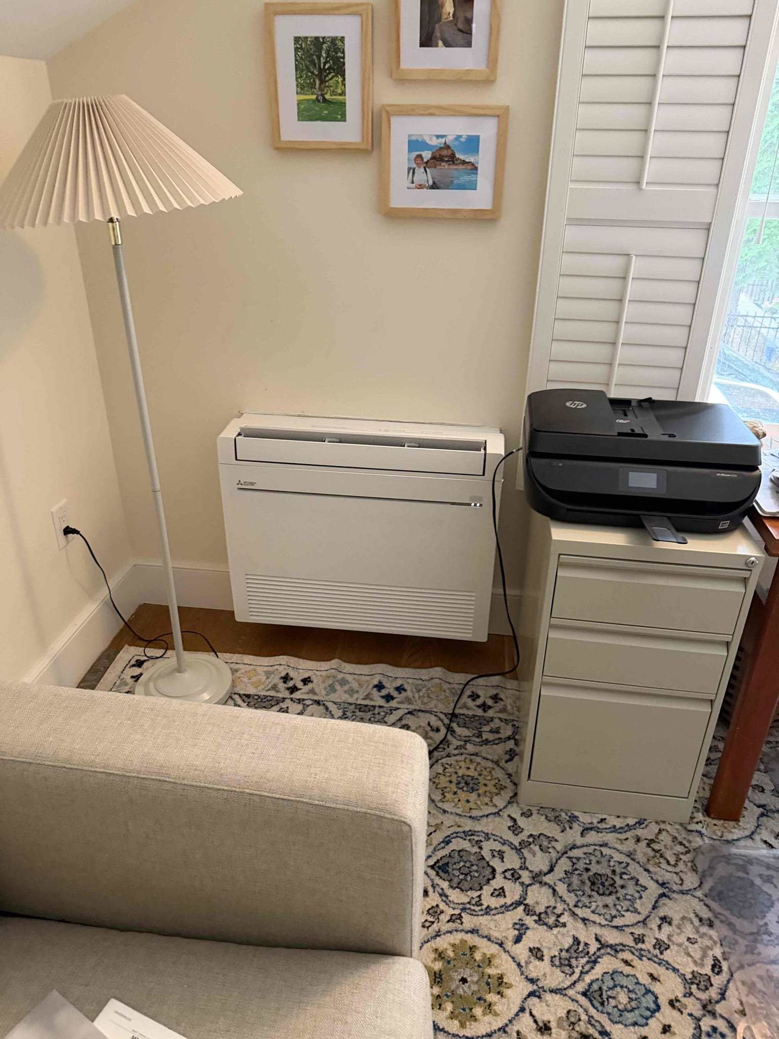 Clean, discreet indoor HVAC installation that blends into living spaces, showcasing Akian Plumbing, Heating, Cooling & Electric's careful craftsmanship and care.